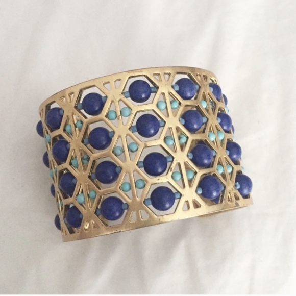 STELLA&DOT blue beaded abacus cuff - Picture 6 of 6